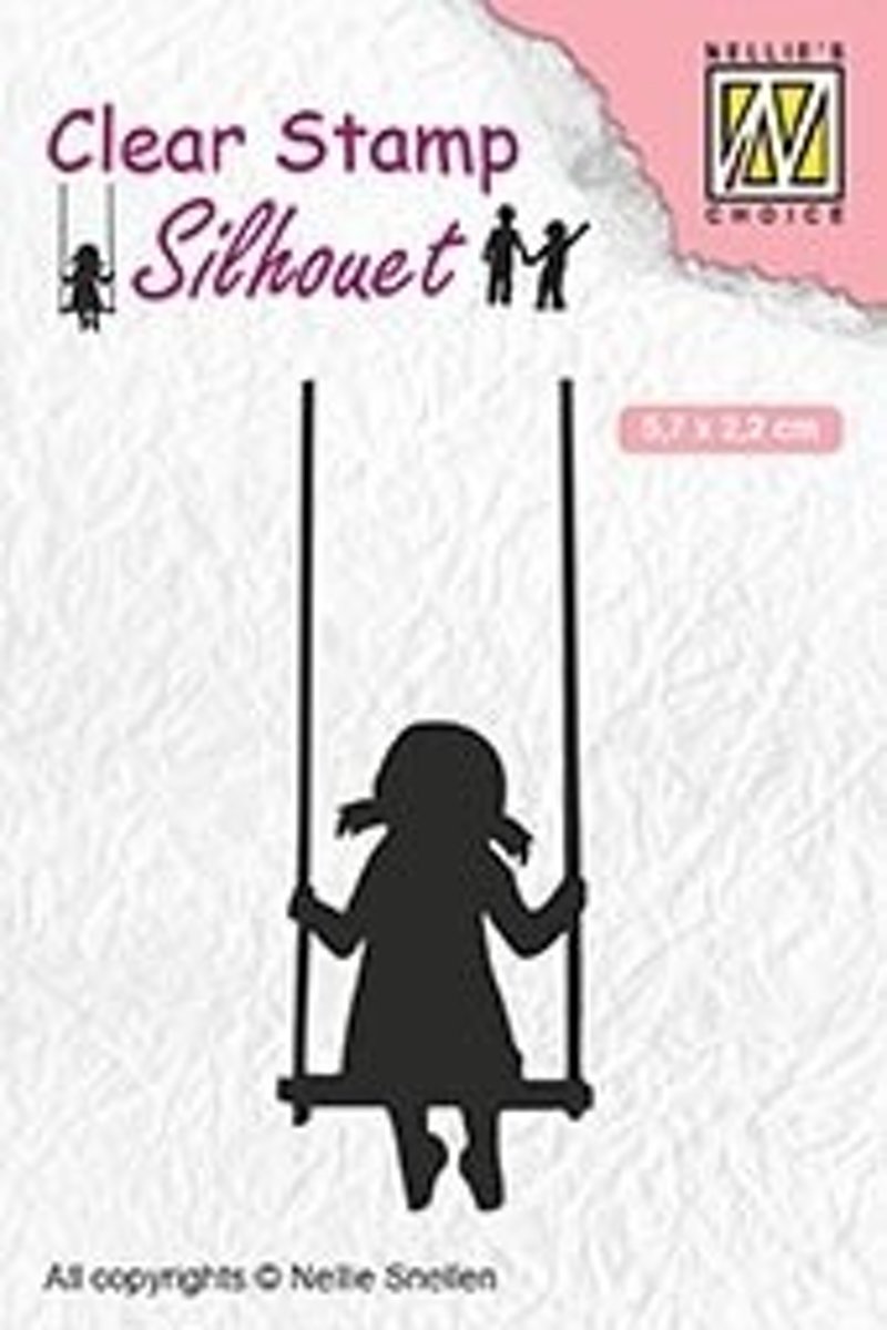 SIL045 Clear stamps silhouette Childrs play swinging